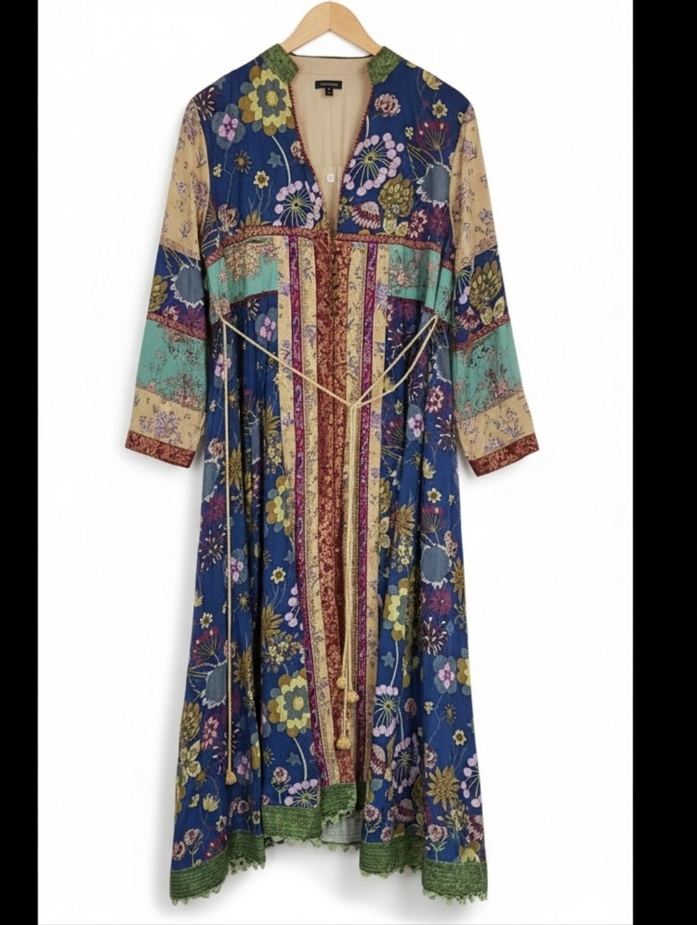 J. Peterman Cotton Silk Boho Maxi Dress 18